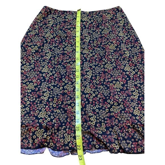 Y2K 90s No Boundaries Floral Mesh Stretchy Skirt 7/9 - Picture 7 of 7